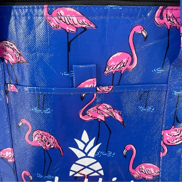 Chubbies The Pop Flock And Drop It Insulated Drink Cooler Flamingos Tote - Picture 5 of 6